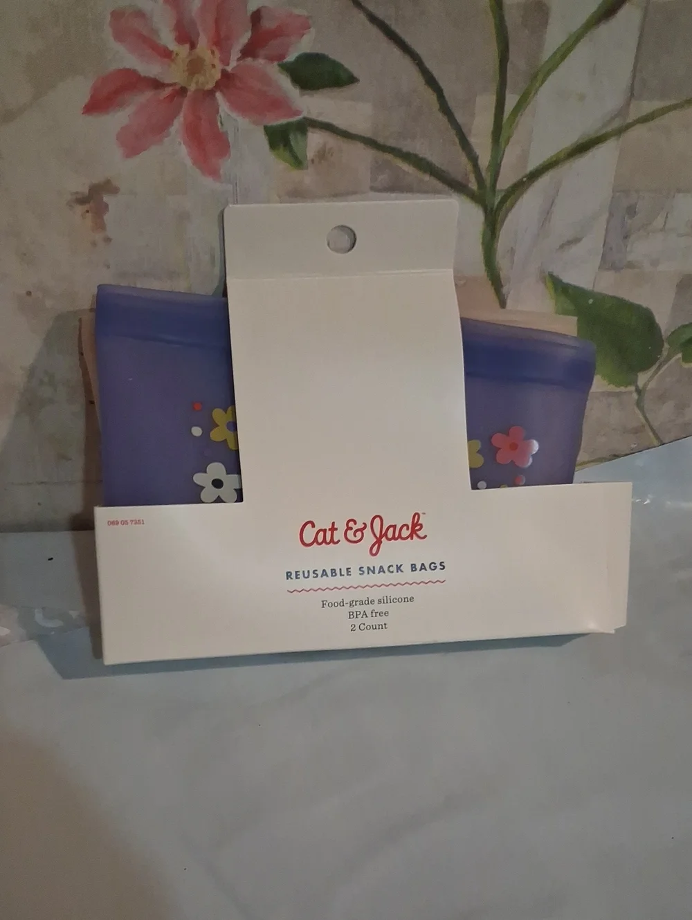 Cat and Jack Purple Reusable Silicone Snack Bags  2 Pack Nwt